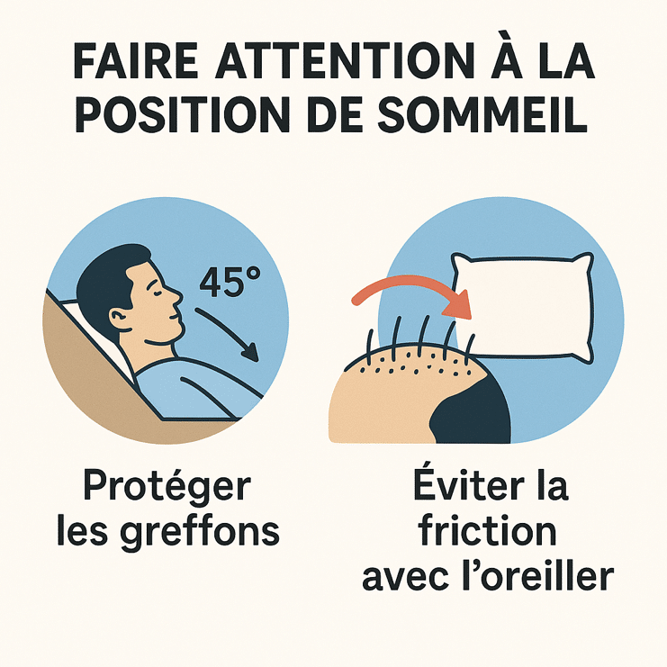 Éviter la friction avec la literie | comment dormir après une greffe de cheveux