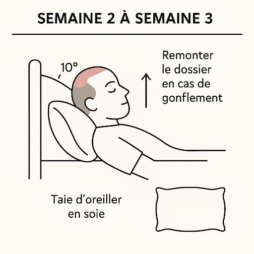 Les nuits J7 à J30 - retour progressif à la normale | comment dormir après une greffe de cheveux